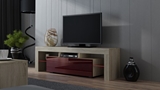 Show details for TV galds Pro Meble Milano 160 With Light Sonoma Oak/Red, 1600x350x450 mm