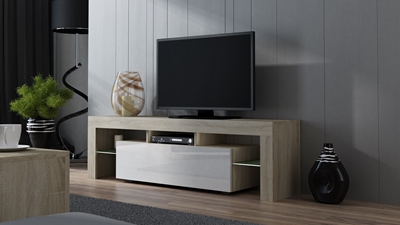 Picture of TV galds Pro Meble Milano 160 With Light Sonoma Oak/White, 1600x350x450 mm