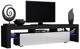 Show details for TV galds Pro Meble Milano 200 Black/White, 2000x350x450 mm