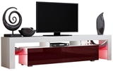 Show details for TV galds Pro Furniture Milano 200 White / Red, 2000x350x450 mm