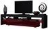 Picture of TV galds Pro Meble Milano 200 With Light Black/Red, 2000x350x450 mm