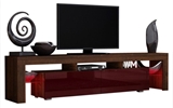 Show details for TV galds Pro Meble Milano 200 With Light Walnut/Red, 2000x350x450 mm