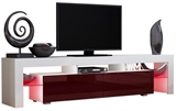 Show details for TV galds Pro Meble Milano 200 With Light White/Red, 2000x350x450 mm
