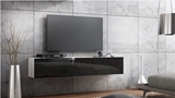 Show details for TV galds Pro Meble Milano Wall 160 White/Black, 1600x320x300 mm