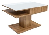 Show details for Coffee table Black Red White Campo White / Oak, 800x600x500 mm