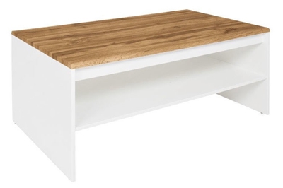 Picture of Coffee table Black Red White Holten White / Wotan Oak, 1100x650x455 mm