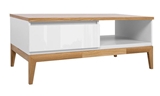 Show details for Coffee table Black Red White Kyoto White / Oak, 1100x600x455 mm