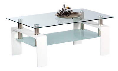 Picture of Coffee table Black Red White Mango II White, 1000x600x460 mm