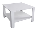 Show details for Coffee table Black Red White Odette White, 675x675x475 mm