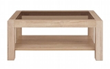 Show details for Coffee table Black Red White Rumbi Sonoma Oak, 1060x640x460 mm