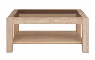 Picture of Coffee table Black Red White Rumbi Sonoma Oak, 1060x640x460 mm