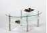 Picture of Coffee table Black Red White Wave Transparent, 900x550x410 mm