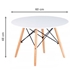 Picture of Coffee table GoodHome Scandinavia Modern White / Beech, 600x600x480 mm