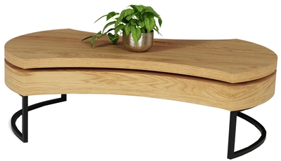 Picture of Coffee table Halmar Aurea 3 Golden Oak / Black, 1150x380x800 mm