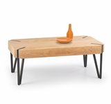 Show details for Coffee table Halmar Emily Gold Oak / Black, 1100x600x420 mm