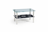 Show details for Coffee table Halmar Halia Glass / Stainless Steel, 750x450x450 mm