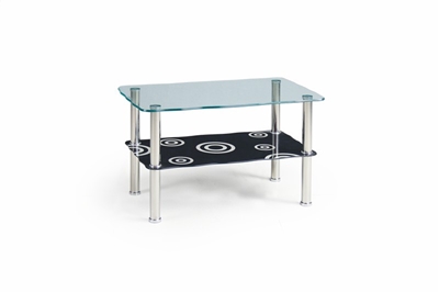 Picture of Coffee table Halmar Halia Glass / Stainless Steel, 750x450x450 mm