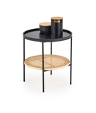 Show details for Coffee table Halmar Kampa Natural / Black, 450x450x450 mm