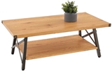 Show details for Coffee table Halmar Katarina Golden Oak / Black, 1100x420x600 mm