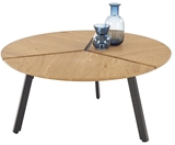 Show details for Coffee table Halmar Luana Golden Oak / Black, 860x860x400 mm