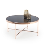 Show details for Coffee table Halmar Moria Black / Copper, 820x820x400 mm