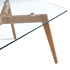 Picture of Coffee table Home4you Helena Transparent / Wood, 1200x600x400 mm