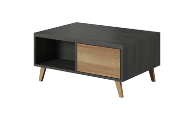 Picture of Coffee table Idzczak Meble Laos 07 Black Pine / Riviera Oak, 1100x500x500 mm