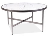 Show details for Coffee table Signal Meble Dolores B White Marble / Grey, 800x800x420 mm