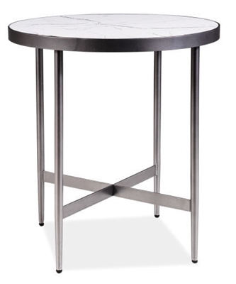 Picture of Coffee table Signal Meble Dolores C White Marble / Grey, 500x500x550 mm