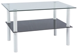 Show details for Coffee table Signal Meble Doris Transparent / White, 1000x600x600 mm