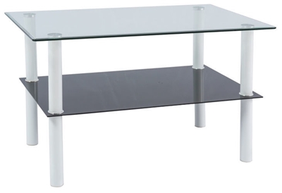 Picture of Coffee table Signal Meble Doris Transparent / White, 1000x600x600 mm