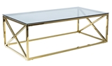 Show details for Coffee table Signal Meble Elise A Gold, 1200x600x400 mm