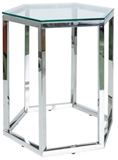 Show details for Coffee table Signal Meble Lawa Conti Transparent / Silver, 490x410x500 mm