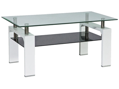 Picture of Coffee table Signal Meble Lisa Basic II White / Black, 1000x600x550 mm