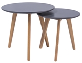 Show details for Coffee table Signal Meble Milan S2 Grey / Oak, 500x500x450 mm