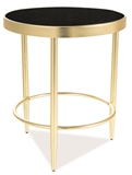 Show details for Coffee table Signal Meble Mystic C Black / Gold, 420x420x480 mm