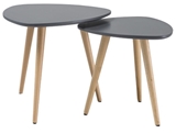 Show details for Coffee table Signal Meble Nolan A Grey / Beech, 480x480x430 mm