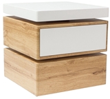 Show details for Coffee table Signal Meble Rita Oak / White, 500x500x500 mm