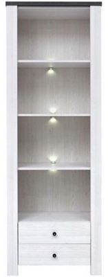 Picture of Black Red White Antwerpen Shelf Unit with Lighting White