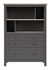 Picture of Black Red White Bocage Bookshelf Graphite/San Remo Oak