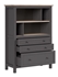 Picture of Black Red White Bocage Bookshelf Graphite/San Remo Oak