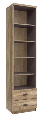 Picture of Black Red White Malcolm I Shelf Oak/Grey