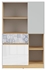 Picture of Black Red White Nandu Shelf 79.5x126x39cm Grey/Oak/White/Arabesque