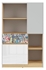 Picture of Black Red White Nandu Shelf 79.5x126x39cm Grey/Oak/White/Sticker