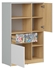 Picture of Black Red White Nandu Shelf 79.5x126x39cm Grey/Oak/White/Sticker