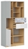 Picture of Black Red White Nandu Shelf 79.5x164x39cm Grey/Oak/White/Arabesque