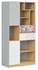 Picture of Black Red White Nandu Shelf 79.5x164x39cm Grey/Oak/White/Sticker