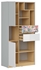 Picture of Black Red White Nandu Shelf 79.5x164x39cm Grey/Oak/White/Sticker