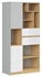 Picture of Black Red White Nandu Shelf 79.5x164x39cm Grey/Oak/White