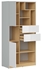 Picture of Black Red White Nandu Shelf 79.5x164x39cm Grey/Oak/White